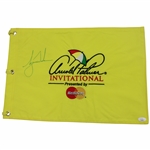 Tiger Woods Signed Arnold Palmer Invitational Yellow Embroidered Flag JSA #ZZ17009