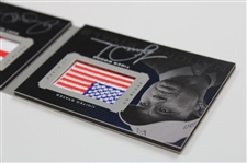 Tiger Woods & Rory McIlroy Signed 2014 Upper Deck Black Dual National Rivals Patch Card 7/10