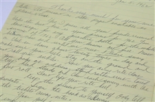 Henry Picard Signed Hand Written Letter Dated Jan. 5th 1962 JSA ALOA