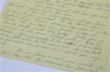 Henry Picard Signed Hand Written Letter Dated Jan. 5th 1962 JSA ALOA