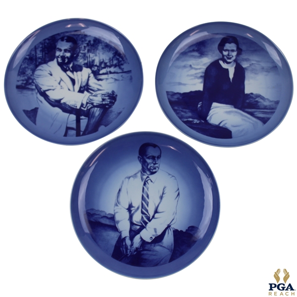 Walter Hagen, Glenna Collett Vare & Gene Sarazen The Memorial Tournament LTD ED Inaugural Honoree Plates