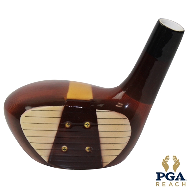 Classic Large Porcelain Persimmon Golf Club Head Decanter