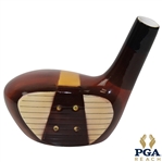Classic Large Porcelain Persimmon Golf Club Head Decanter
