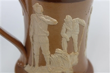 Doulton Lambeth England Golf Stein w/Sterling Silver Rim