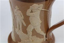 Doulton Lambeth England Golf Stein w/Sterling Silver Rim