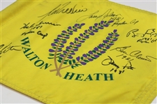 Trevino, Irwin, Kite, Nelson, Rogers, Crenshaw & Pate Signed Walton Heath Flag JSA ALOA