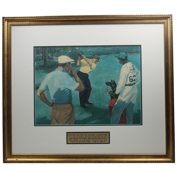 Snead & Hogan 1954 Masters Playoff Print by Lealand Gustavson - Framed