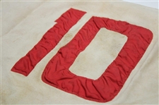 Red with White Number 5 & White with Red Number 10 Vintage Golf Flags