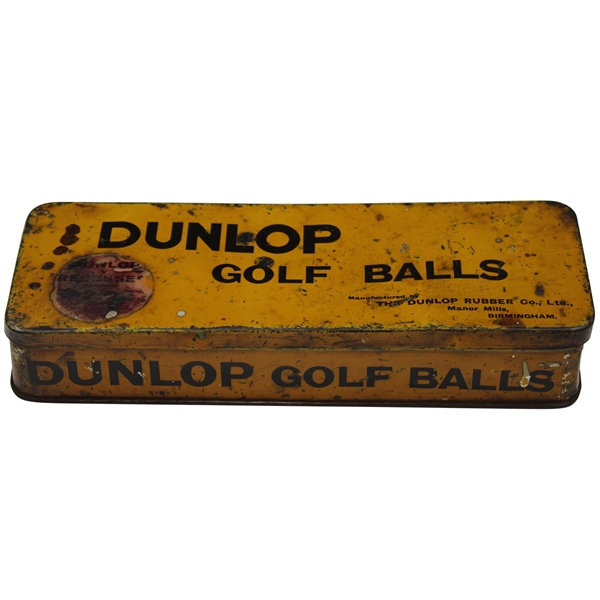 c. 1920s Dunlop Golf Balls by Dunlop Rubber Co. Metal Box