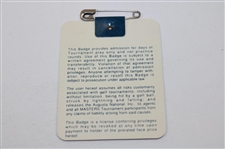 Fred Couples Signed 1992 Masters Tournament SERIES Badge #A01686 JSA ALOA