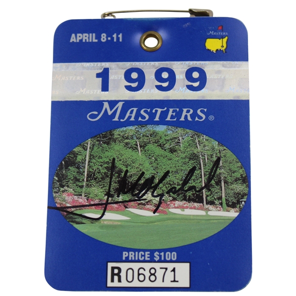 Jose Maria Olazabal Signed 1999 Masters Tournament SERIES Badge #R06871 JSA ALOA