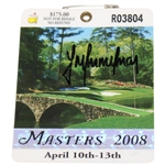 Trevor Immelman Signed 2008 Masters Tournament SERIES Badge #R03804 JSA ALOA