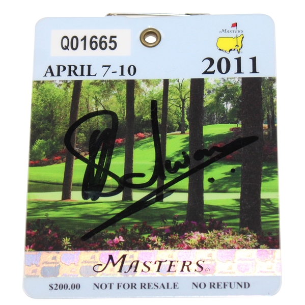 Charl Schwartzel Signed 2011 Masters Tournament SERIES Badge #Q01665 JSA ALOA