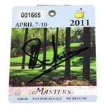 Charl Schwartzel Signed 2011 Masters Tournament SERIES Badge #Q01665 JSA ALOA