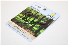 Charl Schwartzel Signed 2011 Masters Tournament SERIES Badge #Q01665 JSA ALOA