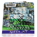 Sergio Garcia Signed 2017 Masters Tournament SERIES Badge #R09851 JSA ALOA