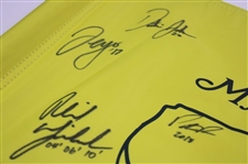 Masters Champs Multi-Signed w/Dates Undated Replica Masters Flag JSA ALOA