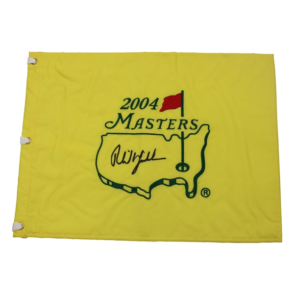 Phil Mickelson Signed 2004 Masters Tournament Embroidered Flag JSA ALOA