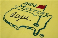 Phil Mickelson Signed 2004 Masters Tournament Embroidered Flag JSA ALOA