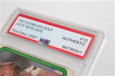 Jack Nicklaus Signed 1981 Donruss Golf Card #13 PSA/DNA Authentic