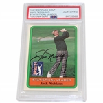 Jack Nicklaus Signed 1981 Donruss Golf Statistical Leader Card PSA/DNA Authentic