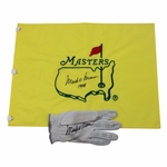 Mark OMeara Signed Replica Masters Undated Flag w/Signed Glove JSA ALOA
