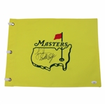 Tiger Woods & Scottie Scheffler Signed Replica Undated Masters Flag JSA #ZZ18998
