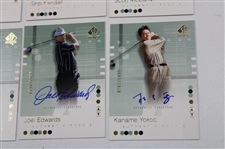 Twelve (12) Signed 2002 Upper Deck Ltd Ed Authentic Rookie Golf Cards