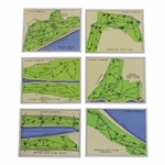 Six (6) John Player & Sons Championship Golf Courses Cards