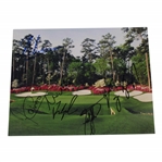 Cabrera, Couples, Singh, Johnson & Schwartzel Signed Amen Corner Photo JSA ALOA