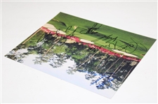 Cabrera, Couples, Singh, Johnson & Schwartzel Signed Amen Corner Photo JSA ALOA