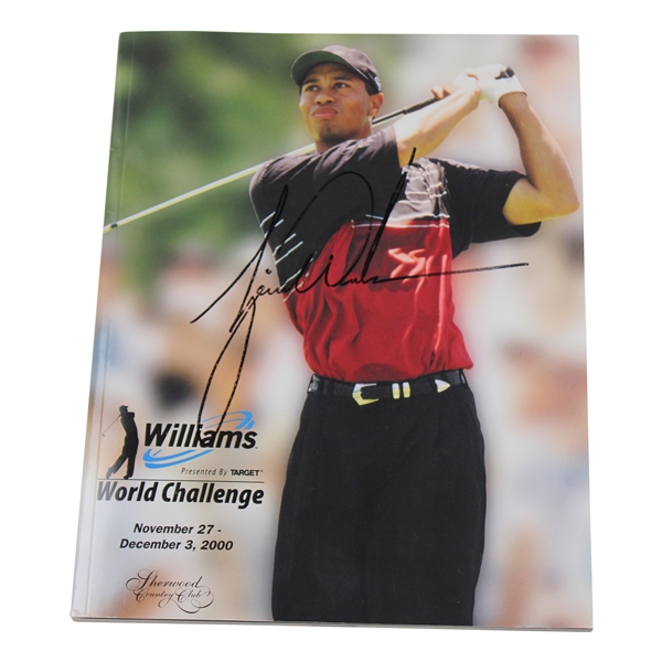 Tiger Woods Signed 2000 Williams World Challenge Program JSA ALOA