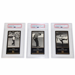 1993 Arnold Palmer 1958, 1960 & 1964 GSV Masters Golf Cards - PSA