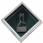 1924 Signed Sterling "The Reddy Tee" Golf Motif Watch Fob + Chain