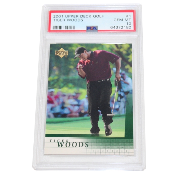 Tiger Woods Upper Deck Golf Card #1 GEM MT 10 - PSA