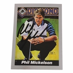 Phil Mickelson Signed 1992 Diamond Sports Card #27 JSA ALOA
