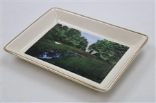 1960's Delano Studios Hand Painted Ceramic Dish Merion Golf Club Hole 11