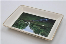 1960's Delano Studios Hand Painted Ceramic Dish Merion Golf Club Hole 11