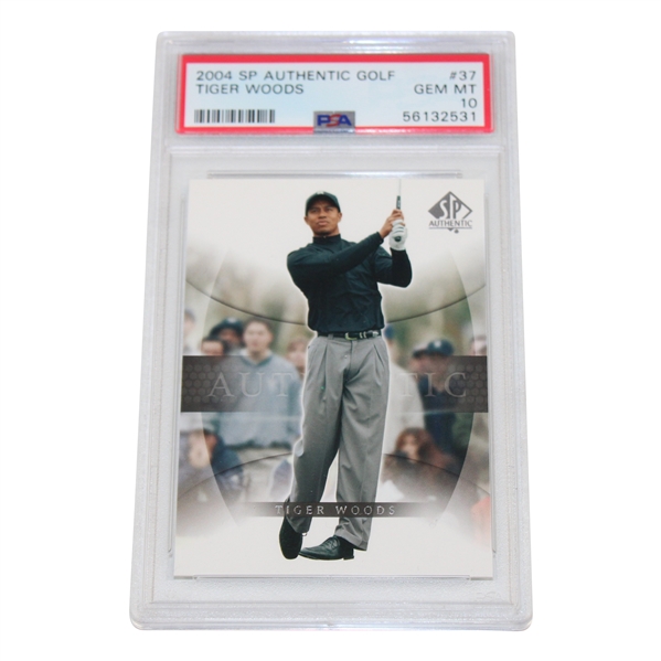 2004 Tiger Woods SP Authentic Golf #37 PSA GEM MINT 10