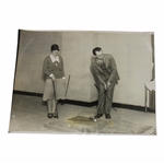 1927 Maureen Orcutt & Willie MacFarlane Indoor Golf Championship Photo