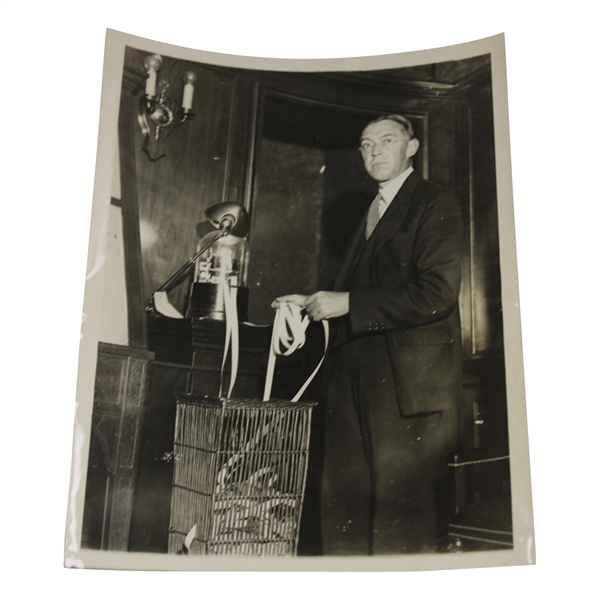 1931 Francis Ouimet Golf Star at Day Job as Stock Broker Photo