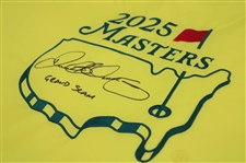 Rory McIlroy Signed 2025 Masters Embroidered Flag with 'Grand Slam' JSA ALOA