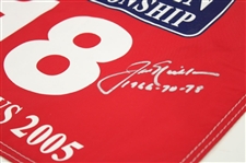 Jack Nicklaus Signed 2005 Open Championship at St. Andrews Red Flag w/Dates Won JSA ALOA
