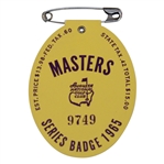 1965 Masters Tournament SERIES Badge #9749 - Jack Nicklaus Winner