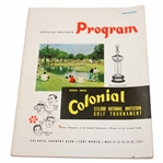 1952 Colonial $15k National Invitation Tournament Official Program - Ben Hogan Winner