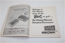 1952 Colonial $15k National Invitation Tournament Official Program - Ben Hogan Winner