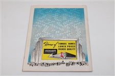 1952 Colonial $15k National Invitation Tournament Official Program - Ben Hogan Winner