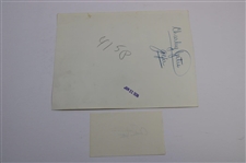 Charlie Yates & Jess Sweetser with Brit. Am Champ Trophy Wire Photo with Signed Card - 1938 JSA ALOA