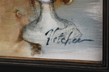Original Bobby Jones 1930 British Amateur Trophy Oil Painting Signed by Artist Robert Fletcher - Framed