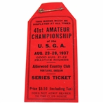 1937 Amateur Championship at Alderwood Series Ticket 